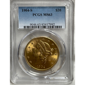1904-S $20 Liberty PCGS MS63