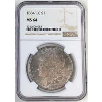 1884-CC Morgan $1 NGC MS64