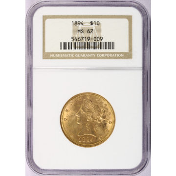 1894 $10 Liberty NGC MS62