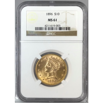 1896 Eagle - Motto $10 NGC MS61