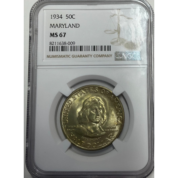 1934 Maryland Commemorative 50c NGC MS67