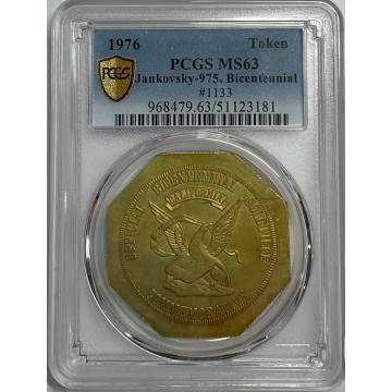 1976 Bicentennial Commemorative Gold Octagon Jankovsky-975 #1133