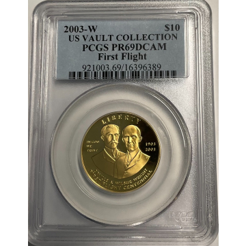 2003-W $10 First Flight Modern Gold Commemorative PCGS PR69DCAM