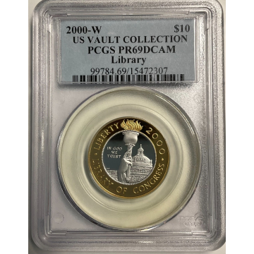 2000-W $10 Library Modern Gold Commemorative PCGS PR69DCAM