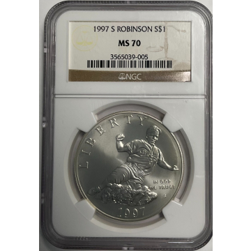 1997 S ROBINSON Modern Commemorative S$1 NGC MS70