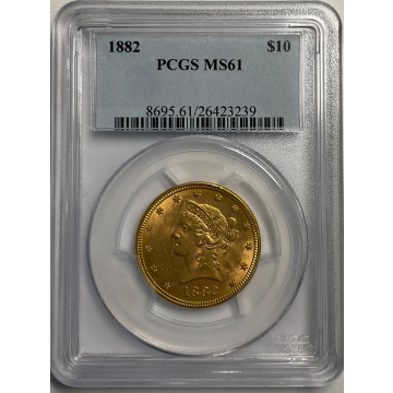 1882 $10 Liberty Head Eagle PCGS MS61