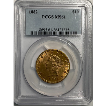1882 $10 Liberty Head Eagle PCGS MS61