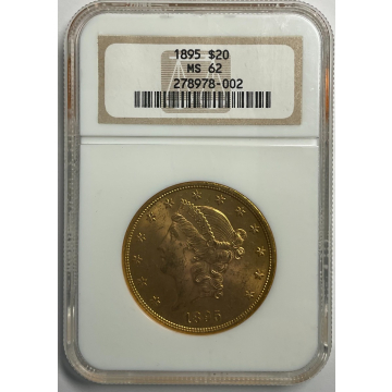 1895 Liberty Double Eagle Type 3 $20 NGC MS62