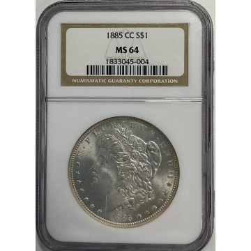 1885-CC Morgan Dollar S$1 NGC MS64