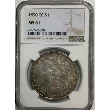 1890-CC Morgan Dollar S$1 NGC MS61