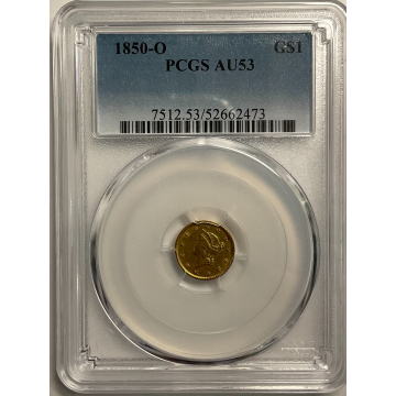1850-O G$1 Gold Dollar PCGS AU53