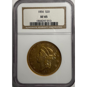 1856 Liberty Double Eagle Type 1 $20 NGC XF45