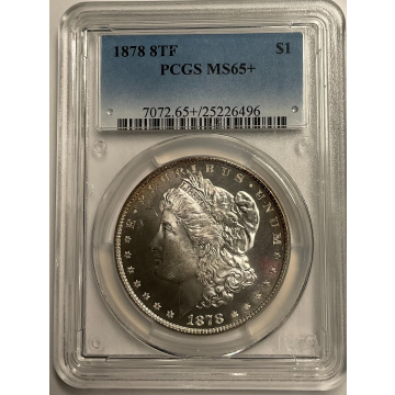 1878 8TF $1 8TF Morgan Dollar PCGS MS65+
