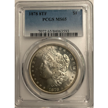 1878 8TF $1 8TF Morgan Dollar PCGS MS65