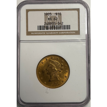 1905 Eagle - Motto $10 NGC MS62