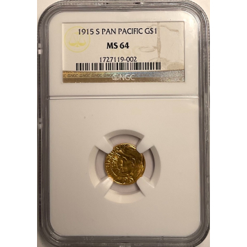 PANAMA PACIFIC 1915-S Gold Commemorative G$1 NGC MS64