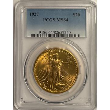 1927 $20 Saint Gaudens PCGS MS64