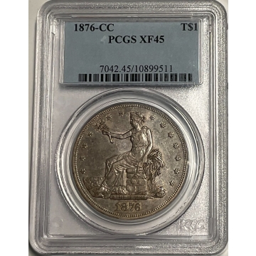 1876-CC T$1 Trade Dollar PCGS XF45