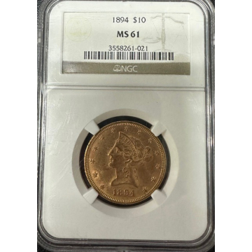 1894 Eagle - Motto $10 NGC MS61