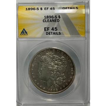 1896-S $1 Morgan Dollar ANACS AU50