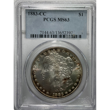 1883-CC Morgan $1 PCGS MS63 Edge toning