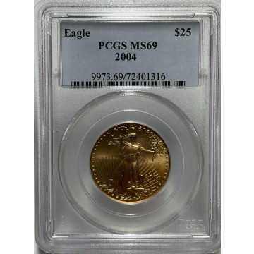 2004 American Gold Eagle $25 (1/2 Oz) PCGS MS69