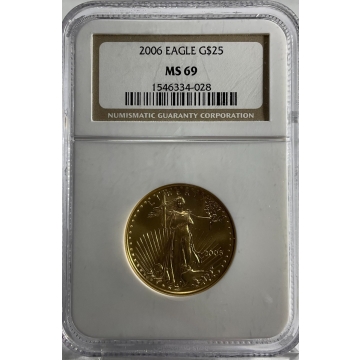 2006 Eagle G$25 NGC MS69