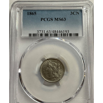 1865 3c Nickel PCGS MS63
