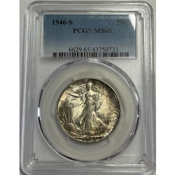 1946-S Walker 50c PCGS MS65