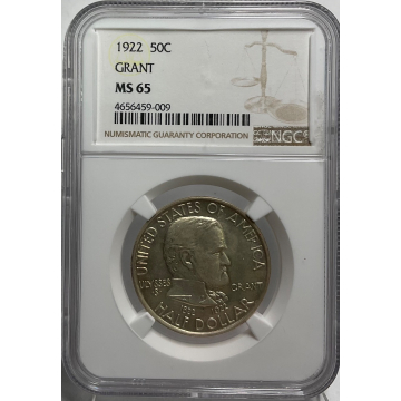 1922 Grant Commemorative Half NGC MS65 