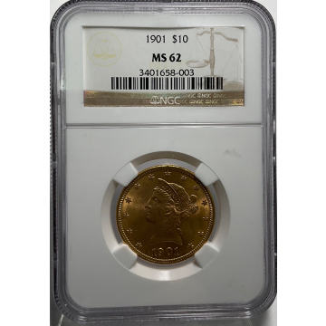 1901 $10 Liberty NGC MS62 