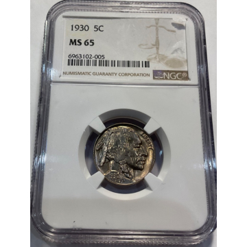 1930 Buffalo Nickel NGC MS65