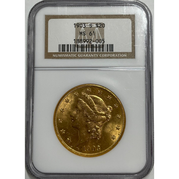 1903-S $20 Liberty NGC MS61