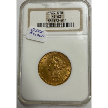 1894 $10 Liberty NGC MS62 