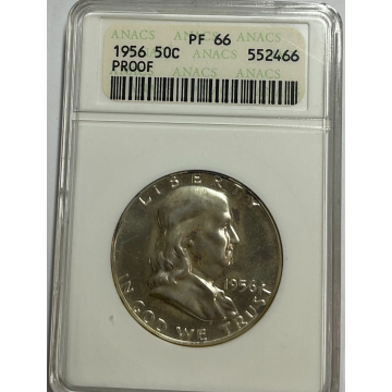 1956 Franklin 50c ANACS Proof 66 