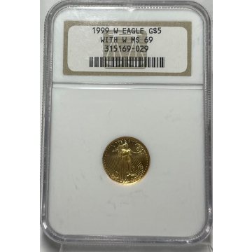 1999-W American Gold Eagle $5 NGC MS69