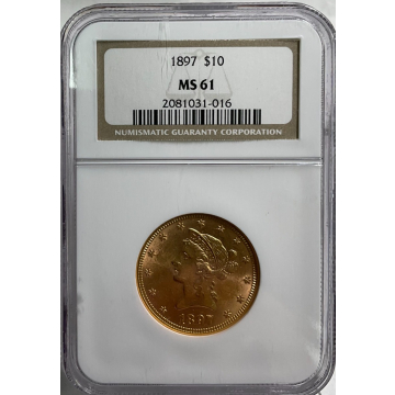 1897 $10 Liberty NGC MS61