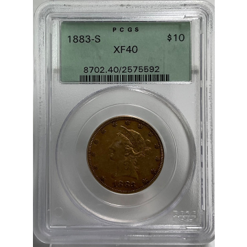 1883-S $10 Liberty PCGS XF40 OGH