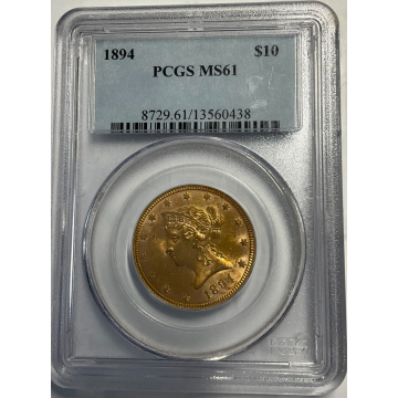 1894 $10 Liberty PCGS MS61