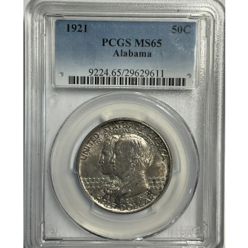 ALABAMA 1921 50C Silver Commemorative PCGS MS65