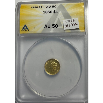 1850 G$1 ANACS AU50