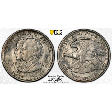 1921 Alabama 2x2 Commemorative Half Dollar PCGS MS65