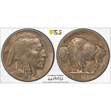 1920-S Buffalo 5c PCGS VF25