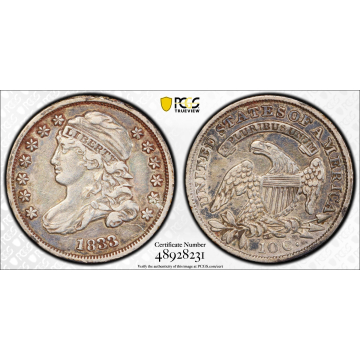 1833 Bust Dime PCGS XF Detail - Scratch
