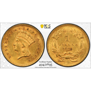 1873 G$1 PCGS MS62 OPEN 3