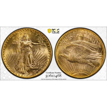 1910-D $20 St Gaudens PCGS MS64+