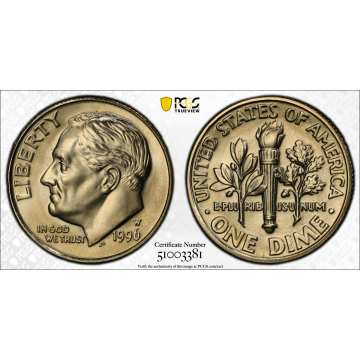 1996-W 10C Roosevelt Dime PCGS MS66FB