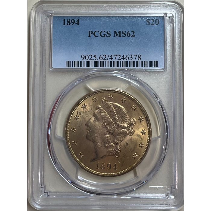 1894 $20 Liberty Head Double Eagle PCGS MS62