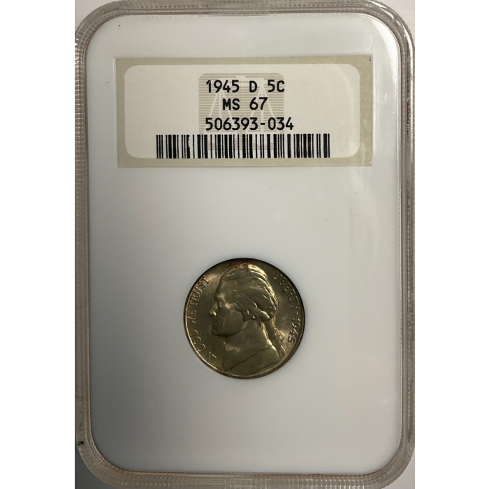 1945-D Jefferson Nickel 5C NGC MS67