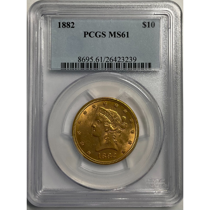 1882 $10 Liberty Head Eagle PCGS MS61